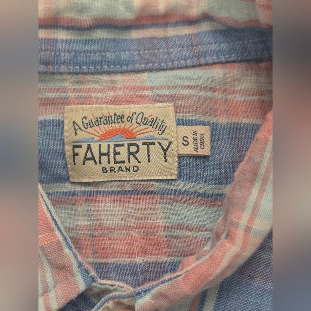 *Faherty Long Sleeve Button Down, Small - image 4